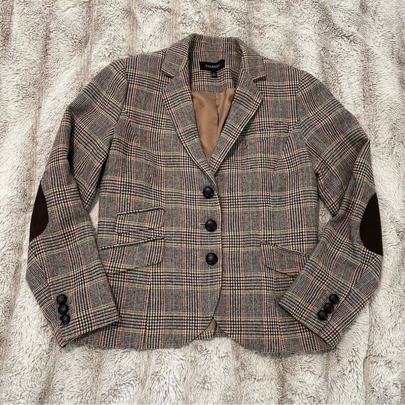 Talbots Jackets & Blazers - Talbots Brown Plaid Equestrian Sporting Blazer Coat